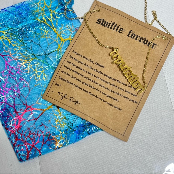 Taylor Swift Gold Plated Reputation Necklace - Picture 2 of 6